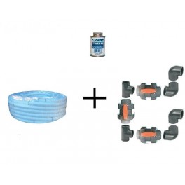 KIT BY PASS D50 pour pompe a chaleur + 12.5 M de tuyau souple D50 KIT BY PASS D50 pour pompe a chaleur + 12.5 M de tuyau souple D50